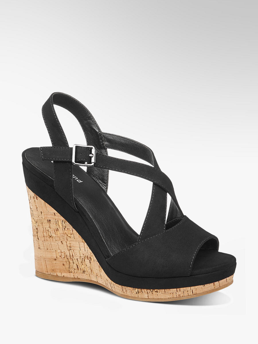 Keil Sandalette von Graceland in schwarz DEICHMANN Sandalette von Graceland in schwarz DEICHMANN